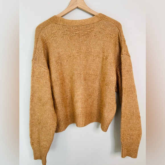 Sold Topshop Camel Basket Weave Stitch Cardigan - Picture 7 of 9